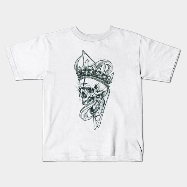 King Skull Kids T-Shirt by LecoLA